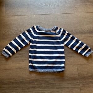 H&M Navy and White Striped Sweater 18M-24M